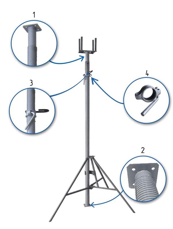 Телескопическая стойка картинка